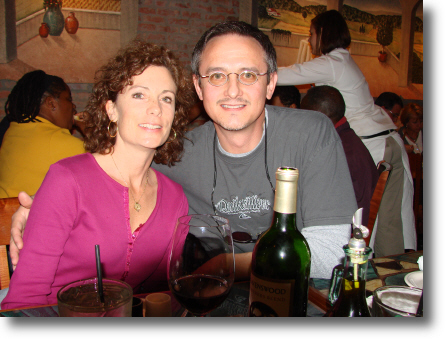 Dinner out with his babe!